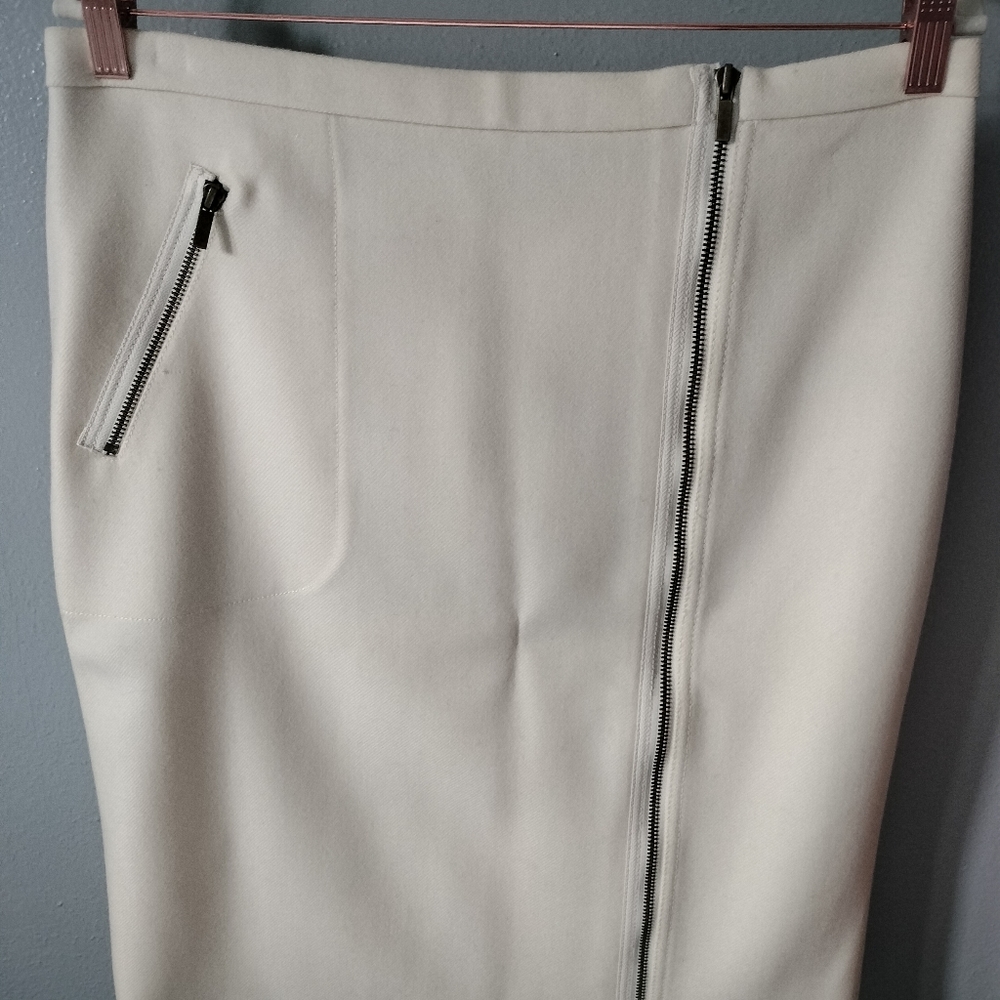 J. Crew Ivory Midi Skirt